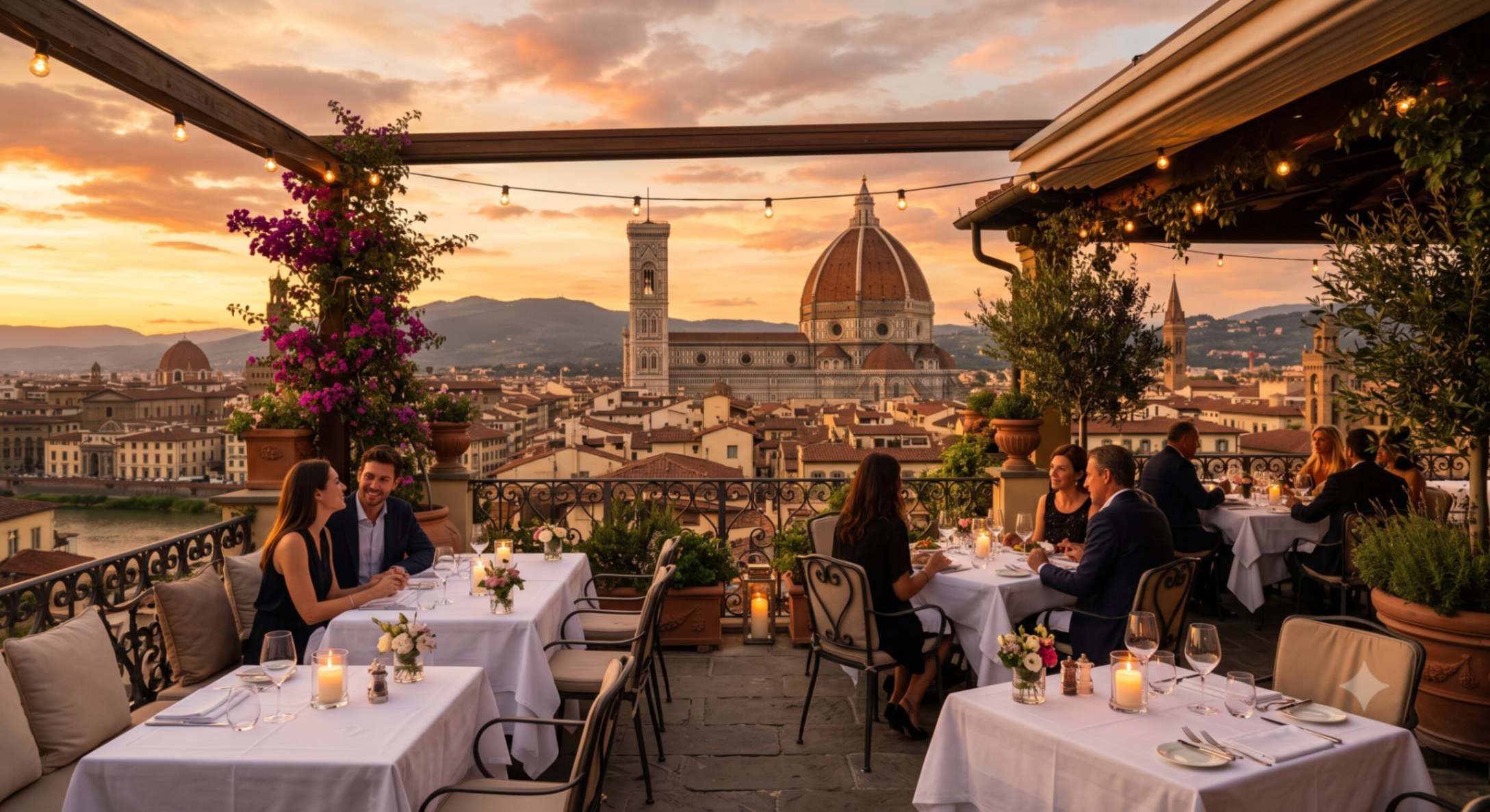 Rooftop Dining with Duomo View